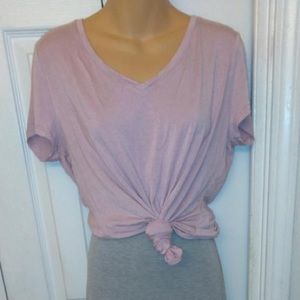 Mauve V-neck Tee, NWOT